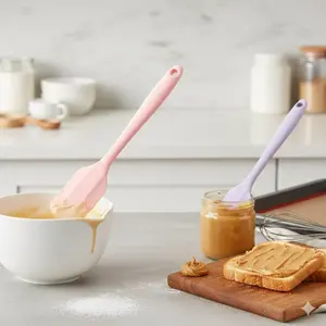 Multi-Purpose Baking Spatula Set: High-Temp Silicone Scraper, Cookie Mixer, Cake Frosting Icing Spreader, Pastry Decorating Tools, Non-Stick Kitchen Tools for Oven & Baking Essentials.