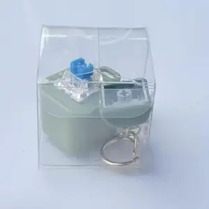 Croaking Frog Keychain,Frog Croaking Fidget Toy, Rechargeable Clicky Keyboard, Keyboard Fidget Clicker Toy Quacking Duck Pig Novelty Sound Gadget Adult Animals Fidgets Single Key (Green-Frog)