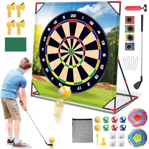 [Magic Toy]Battle Golf Game Set,Kids Outdoor Play Equipment,Indoor Outdoor Golf Games for Adults Family Kids,Hitting Mat,Wall for Living Sports Activities With Putting Practice Toy And Swing Training