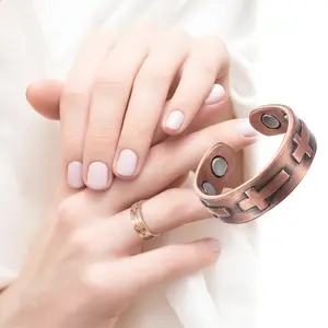 Copper Magnetic Ring for Women, Ladies Fingers Thumb, 100% Solid Pure Copper Jewelry Gift