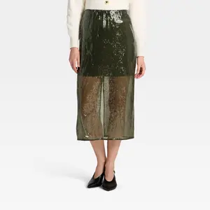 Women's Sequin Midi Skirt - A New Day
