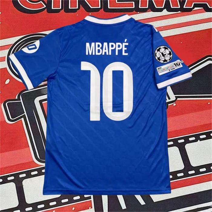 2025 2026 Madrid Away Blue Mbappé Short-Sleeve Football Jersey