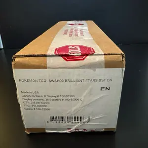 Manufacturer Sealed - Pokemon TCG: Sword & Shield Brilliant Stars Booster Box Case (Contains 6 Sword & Shield Brilliant Stars Booster Boxes)