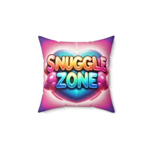 Rainbow Snuggle Zone Pillow: Cozy Home Decor Accent