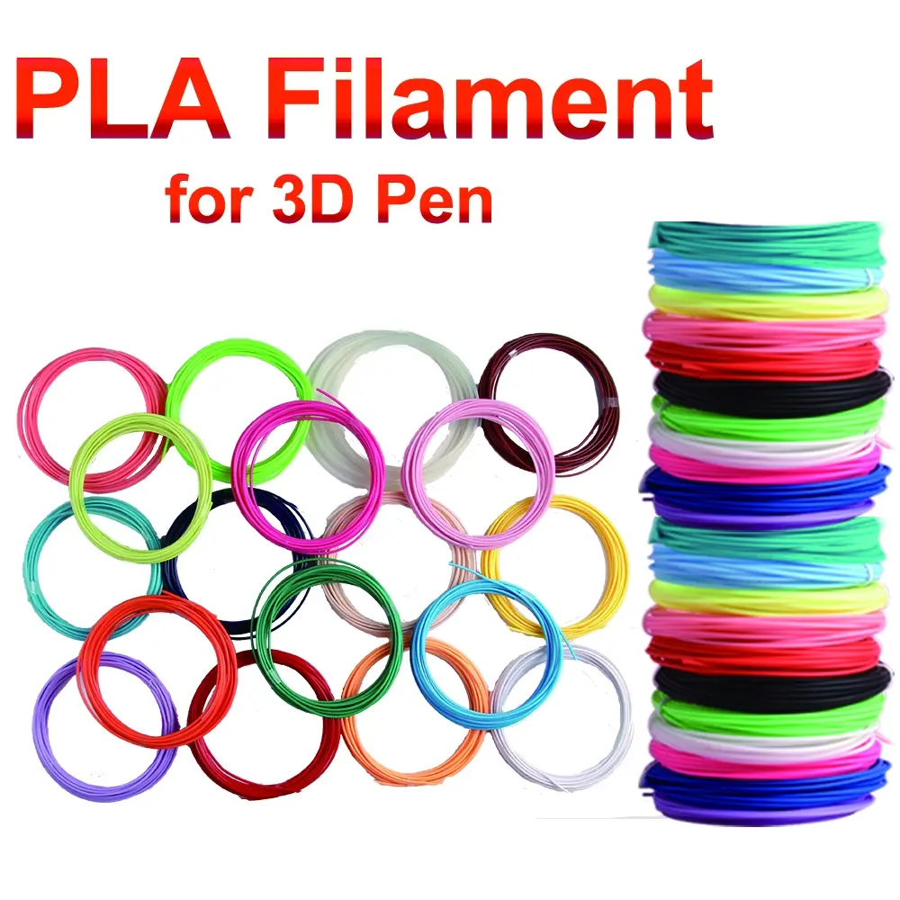 3D Printing Pen Pla Filament, Choose 40 Colors 30m-200m Safe Plastic Fillers, Ideal for Home Office Gifts