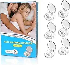 6PS Snore Stopper, Anti Snoring, Anti Snoring Nose Clip, Silicone Magnetic Anti Snoring Nose Clip, Help Stop Snoring, Quieter Restful Sleep