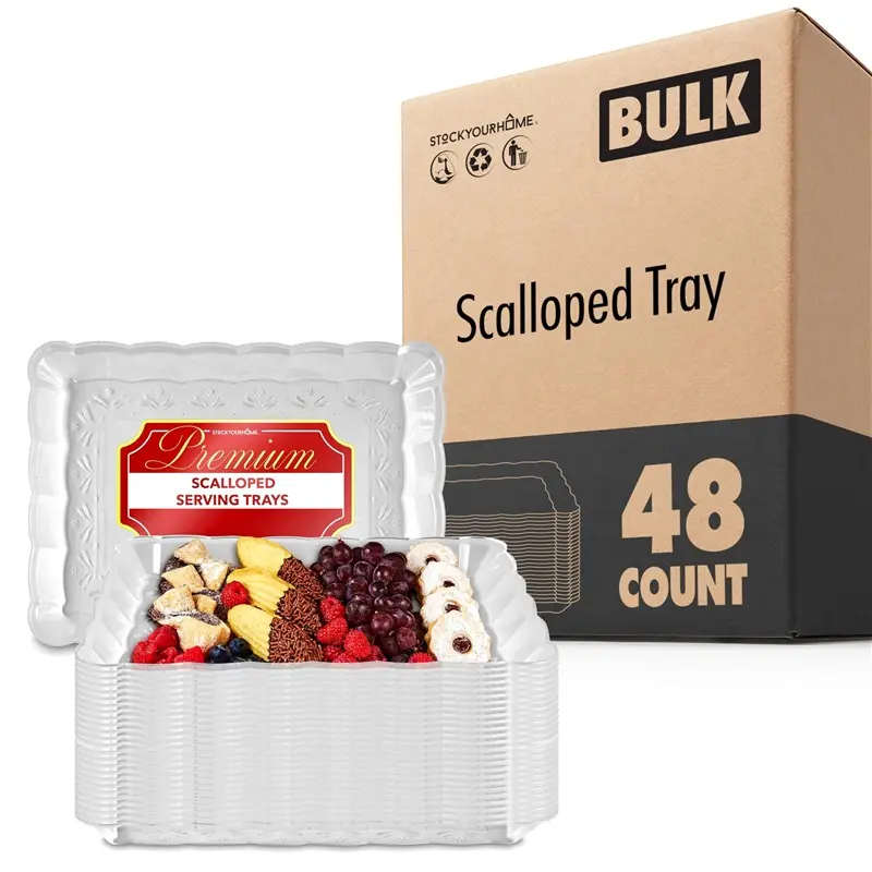 Scalloped Tray 48 Pack