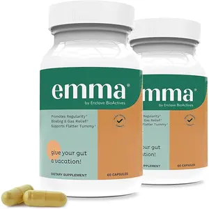Gut Health - 4 Pack - Gas and Bloating Relief, Constipation, Leaky Gut Repair - Gut Cleanse & Restore Digestion - Regulate Bowel Movement. Probiotics and Laxative Alternative, 240 Capsules