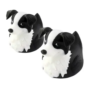 PowerTRC 2PCS Border Collie Duck Figurine – Duck for 4x4 Ducking, Fun Car Dashboard Accessory, Unique Dog Gifts, Ducks for Cars – 3D Printed in USA