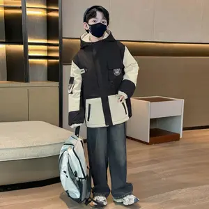 Kids' 3-in-1 Reversible Jacket, Removable Fleece Liner Waterproof Windbreaker for All Weather, Warm Winter Coat for Outdoor Activities Big Kids & Youth