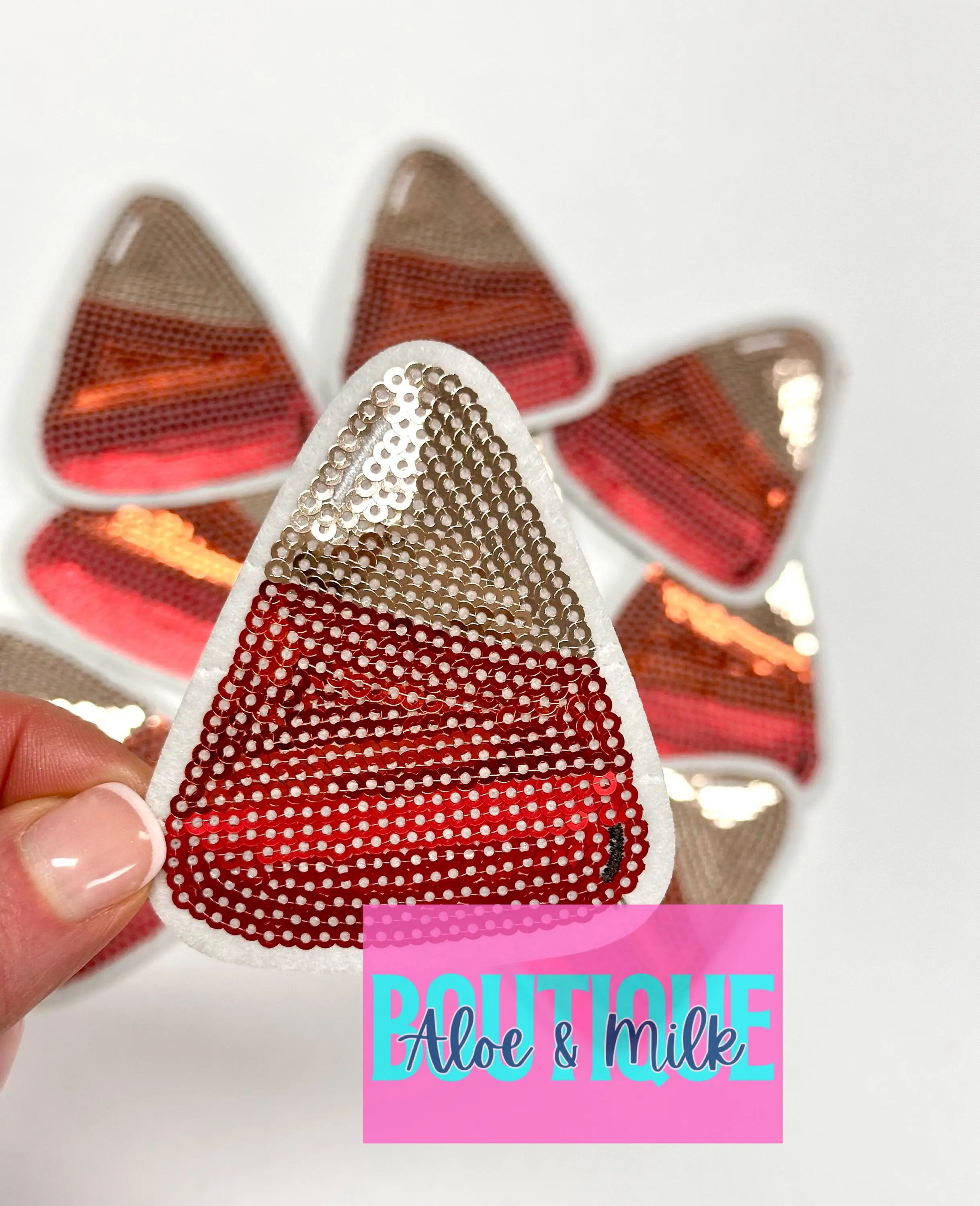 Halloween Sequin Candy Corn, halloween patch, halloween, cowboy ghost, trick or treat, fall patches, pumpkins, boo patch, mom patches