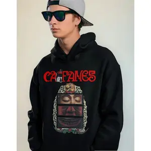 Caifanes Rock Mexicano El Silencio Album Tour 2025 Graphic Hoodie Street Style Fleece Fabric Pullover Hooded Sweatshirt Tops Trendy for Women for Men