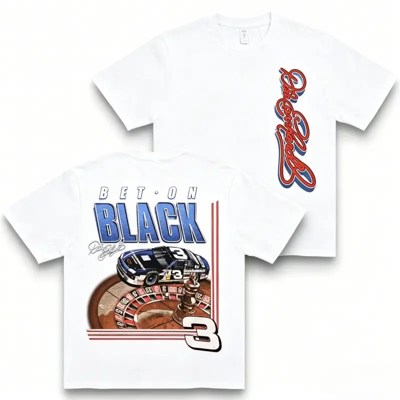 Vintage Dale Earnhardt Bet On Black 1993 T-Shirt, Vintage Racing Graphic Tee, Unisex Graphic Tee,  Casual Cotton Top Menswear Womenswear
