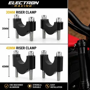 Motorcycle Handlebar Riser, 30MM-40MM Adjustable Motorbike Part Accessory, Compatible with Yozma/Tuttio/Strike, Reduces Hand Relief for Long Rides