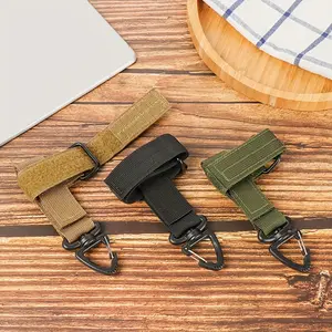 1pc Mountain Carabiner Swivel For Belt Shelf Climbing Keychain Holder, Elastic Rotatable Rope Hanger Buckles, Hiking Binding Portable Hanging Camping Bottle Band Outdoor Buckle Clip
