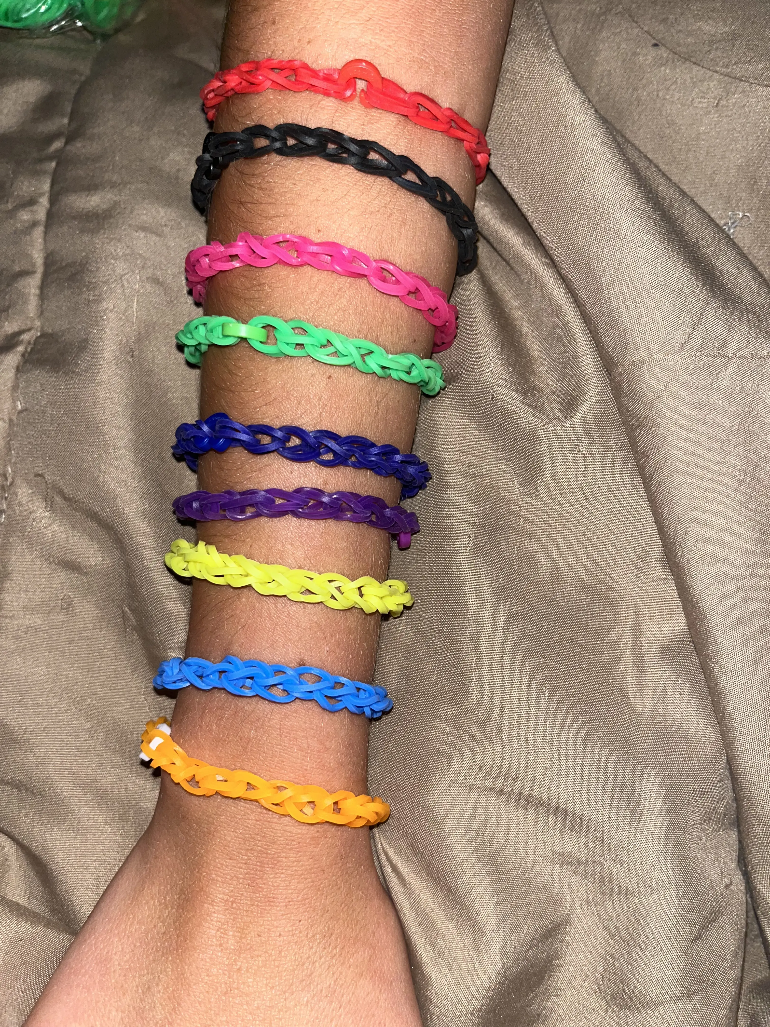 Rubber Band Solid Color Bracelet