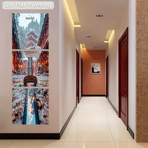 1 piece 2D flat design freely cut wall sticker 50x160 cm Snowy Samurai Sword Wall Sticker Self-adhesive wall stickers for decoration, suitable for refrigerators, cabinets and wardrobes, modern kitch