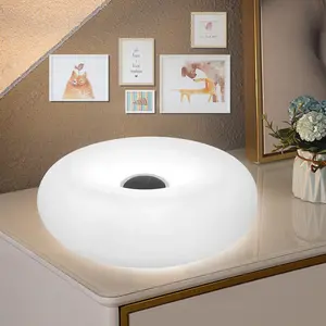 2026 New Style Lighting LED Table Lamp Modern Orange Donut Touch Light with Touch Switch Adjustable Brightness & Color Temperature USB Rechargeable for Bedroom Desk or Ambient Decor Playful Design Smart Lamp