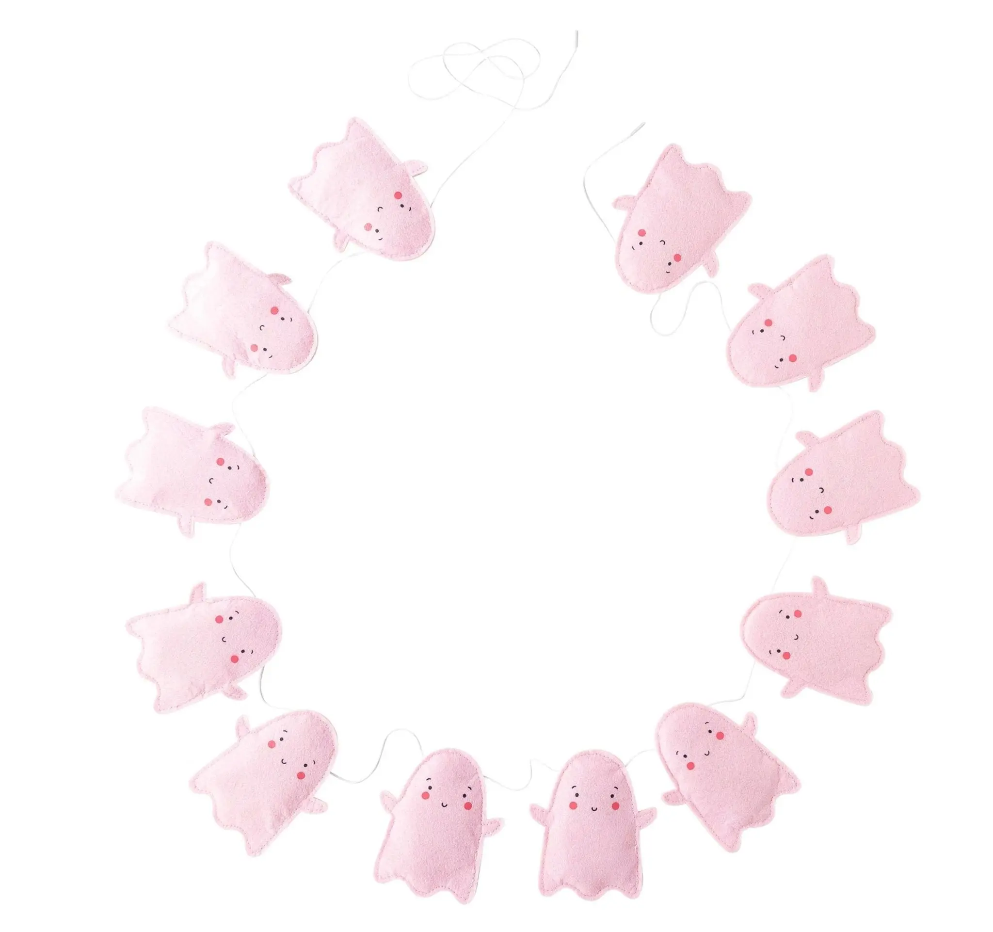 Pink Ghost Felt Banner