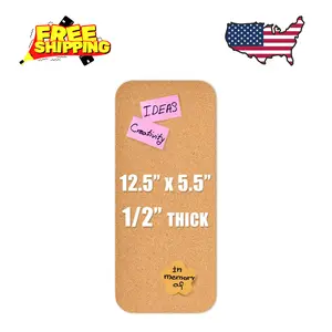 1 PC 12.5"*5.5" Self-Adhesive Cork Board, 1/2"(12mm) Thick Cork Boards