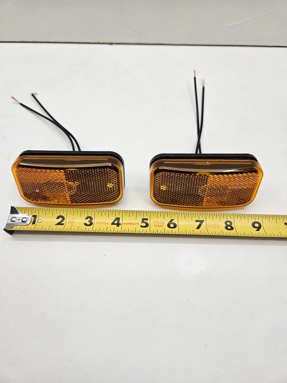 (2) 4" Amber Incandescent Side Marker Clearance Lights Trailer Camper RV Lights