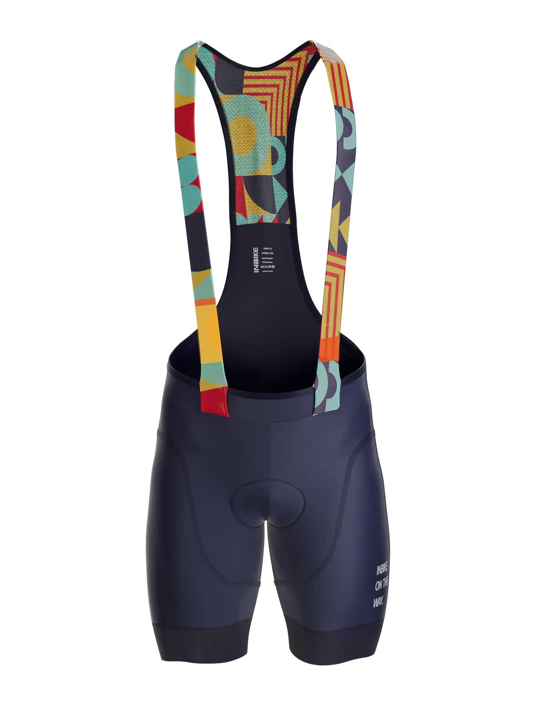 INBIKE Men's Cycling Bib Shorts, 3D Padded Nylon Spandex Compression Tights, Anti-Chafe & Breathable for 5+ Hour Endurance Biking, Biker Shorts