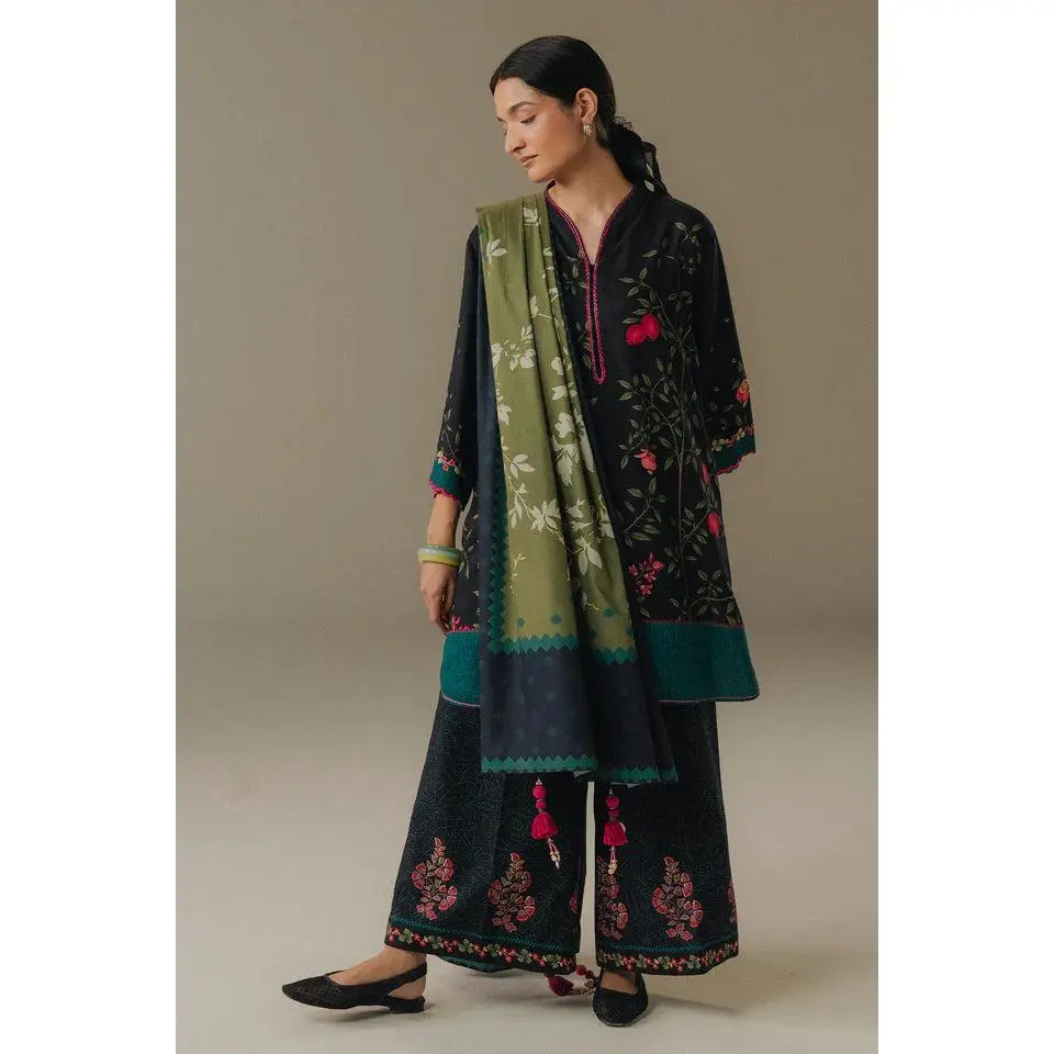 Zara Shahjahan - Coco-4A Sienna Field Three Piece Linen