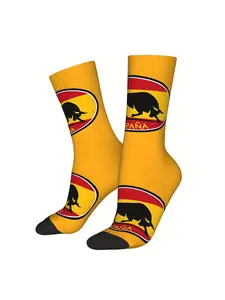 SPAIN Espana Spanish Bull Socks for Man Breathable Polyester Blend Comfort Fit Casual Sporty Hand Wash Recommended Cute Socks