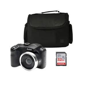 Kodak PIXPRO AZ252 16MP Digital Camera (Black) with 32GB SD Card and Case