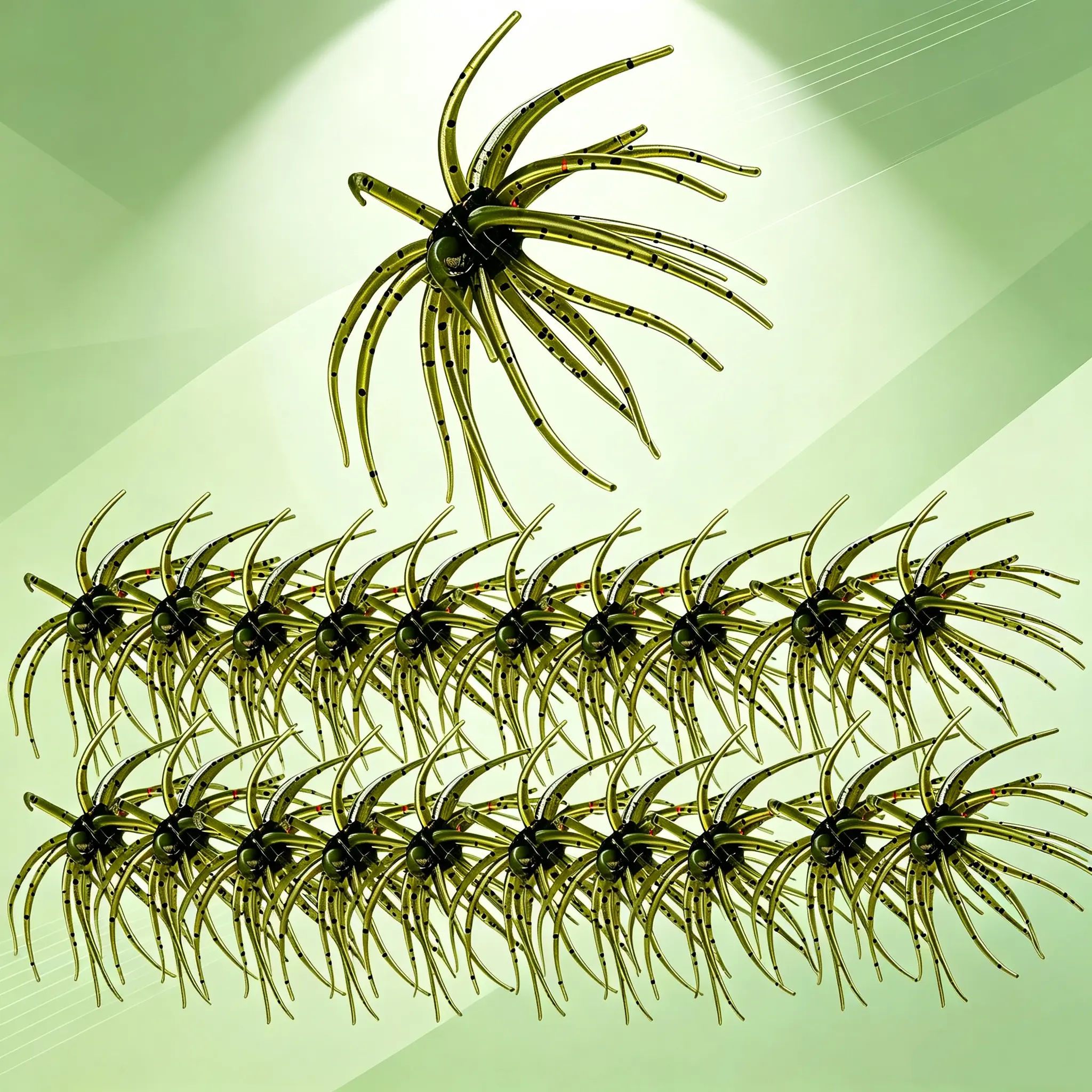 20PCS Durable Soft Floating Artificial Fishing Lures - Realistic Sea Urchin Design, Lifelike Details for Freshwater Bass Fishing