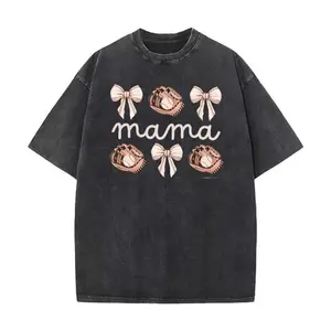 Baseball Mama Washed Cotton TShirt Sport Mom Gift Baseball Fan Tee Perfect for Game Day