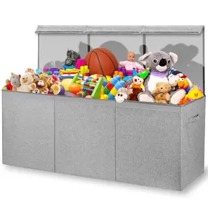 Zebra Baby Toy Storage Organizer for Kids, Toddlers - Large Toy Chest, Toybox for Living Room - Collapsible Toy Box for Boys, Girls - Boxes, Bins, Organizers for Toys, Extra Big 40" x 13.5" x 16.5"