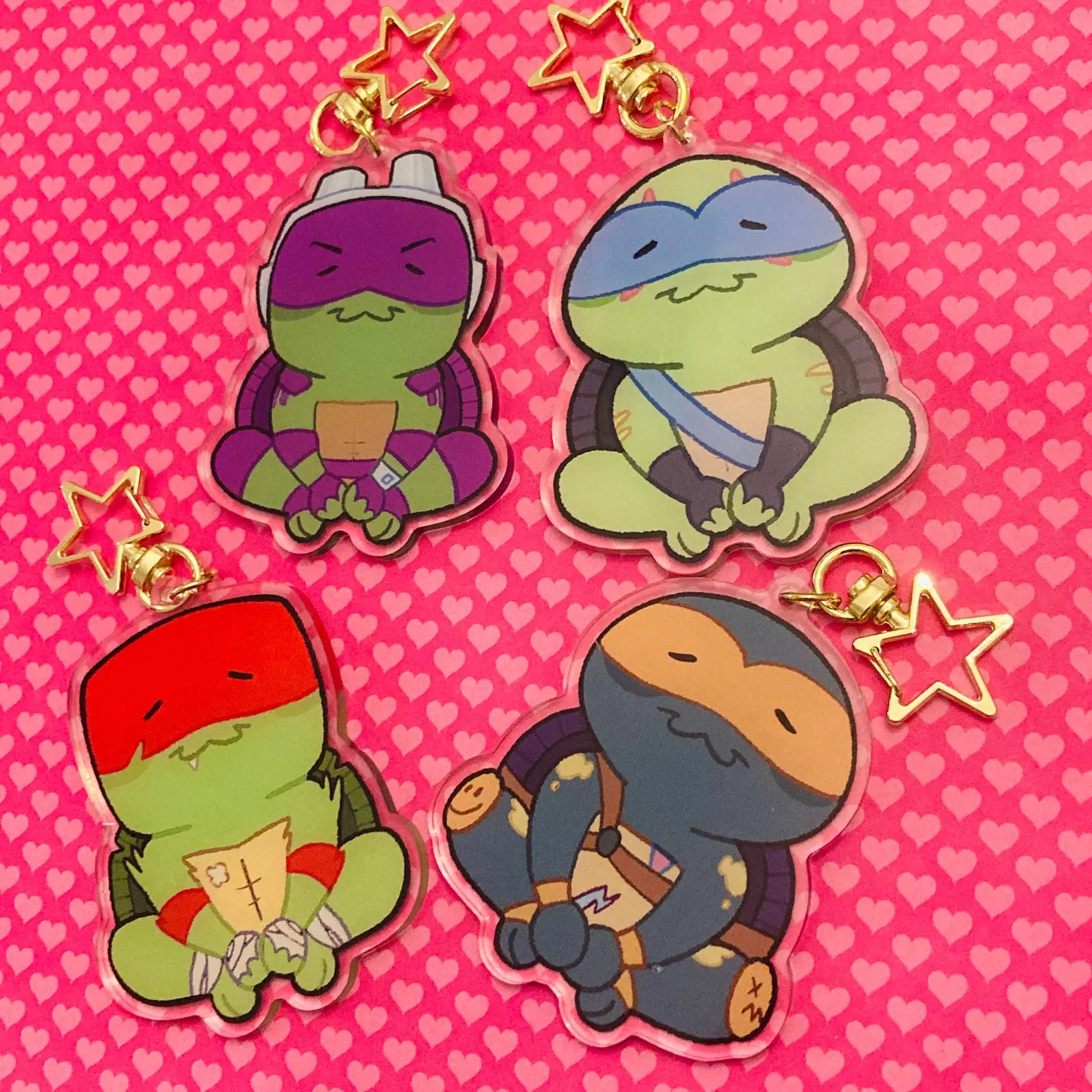 Turtle Keychain, Rottmnt Keychains, Tmnt Mayhem, Rotmnt, Tmnt Keychain, Rottmnt, Teenage Mutant Ninja Turtle, Turtles Tmnt, Unique Keychains for Personal Style, Cute Keychains for Bags and Keys, Perfect for Personal Style, Collecting and Gifting