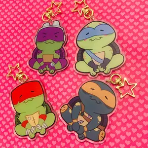Turtle Keychain, Rottmnt Keychains, Tmnt Mayhem, Rotmnt, Tmnt Keychain, Rottmnt, Teenage Mutant Ninja Turtle, Turtles Tmnt, Unique Keychains for Personal Style, Cute Keychains for Bags and Keys, Perfect for Personal Style, Collecting and Gifting