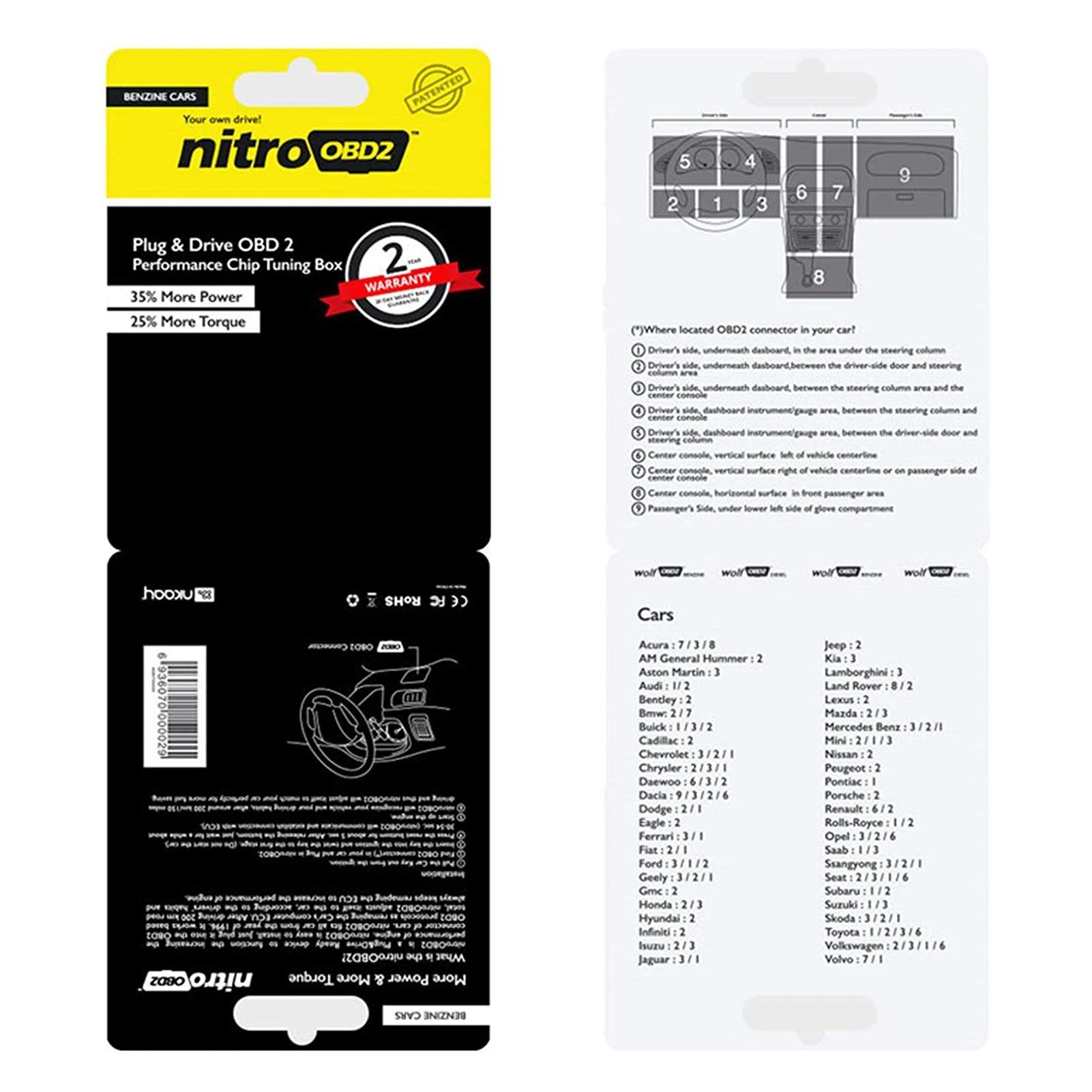 Car Fuels Saver Dual-Plate Fuels Saver With Chip Nitro OBD2 Economy Fuels Saver Tuning Box Chip Car Fuels Saving square drive adapter
