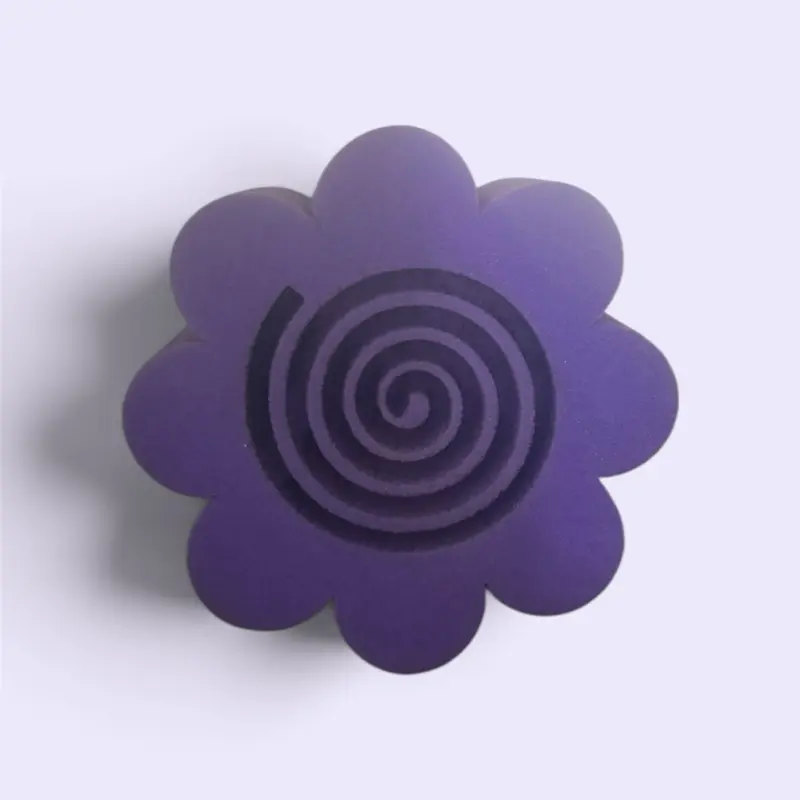Purple Flower-Shaped Custom Swirl Sponge