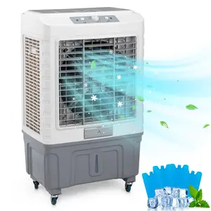 13.2Gal Portable Swamp Cooler, 4118CFM Evaporative Air Cooler with Auto Oscillating,7000m³/h , 3 Speeds,  4 Ice Packs, 3-IN-1 Humidifying Cooling Fan Indooor Outdoor Patio Garage