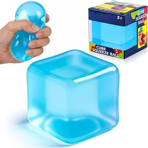 Nice Stress Cube - Ice Cube Stress Ball Gift for Adults Stress Relief - Sensory Office Toy - Squishy Stress Cube, Sugar Ball