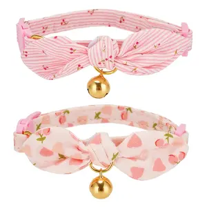 Cat Collar Suitable for Cats - Bow Tie with Bell, Comfortable Collar, Soft for /Outdoor Wear, for Kittens & Cats, Stylish Accessory for Identification & Collars for Cats