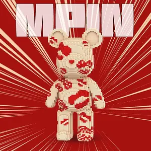 Mpin Building Block , 43cm High Bear Building Block set, Building Blocks Set, Creative DIY Assembly Plaything, Unisex Gift Recommendation, Home Decor
