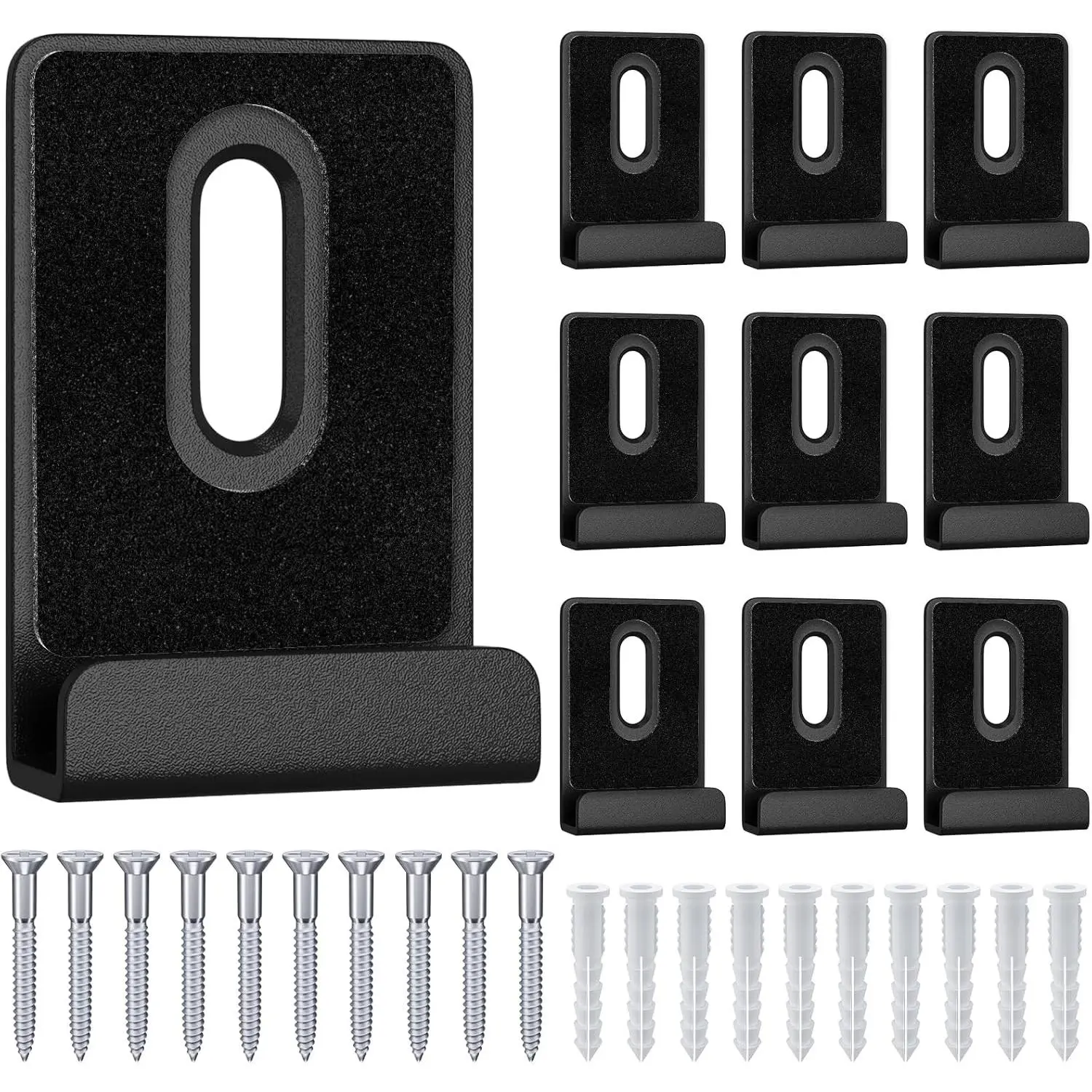10 count Metal Mirror Clips Wide  Mirror Hanger Clip Kit Large Heavy Retainer Clips for Mirrors with Screw Mirror Clips for Wall Mounting Frameless Mirror Billboard Displays Tile Display