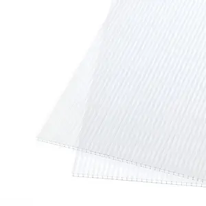 Aoodor 6Pcs 24'' (W) x 48'' (L) x 0.2'' Polycarbonate Greenhouse Panels,  Waterproof UV Protected Reinforced Sheets, Outdoor Garden and Greenhouse Covering, Twin-Wall Clear Sheets