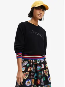 Desigual Black Viscose Women Sweater Knitwear