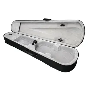 Durable Cloth Fluff Triangle Shape Case with Silver Gray Lining for 4/4 Violin