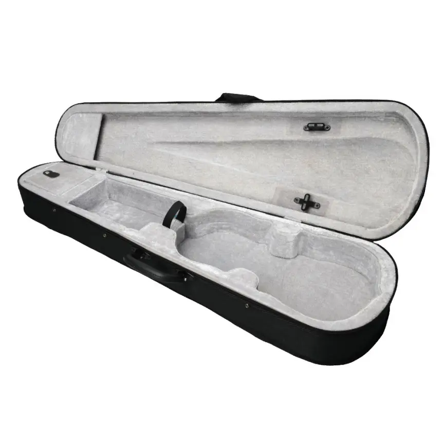 4/4 Violin Storage Case - Cloth & Fluff Triangle Home Organizer for Violin Players, Silver Gray Lining, Scratch Guard, Lightweight 27.87 oz, 30.7x9.84x5.12 In, Durable Daily Use Organizer, 30.7 X 9.84 X 5.12 Inches