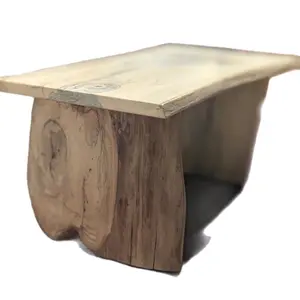 Spalted Elm Live Edge Bench - Natural Wood, Custom Made, Unique Design, Natural Finish, Rustic Style