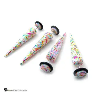 Fake Gauge Jawbreaker Taper Earrings