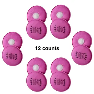 12pcs 40mm High-Efficiency Activated Carbon Fiber Filter Cotton, Ideal for Painting, Spraying, Welding, Chemical Dust Protection