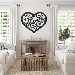Love Swirl - Custom Metal Heart Sign - 11th Anniversary Gift
