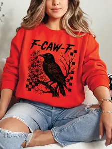 F-Caw-F Unisex Crewneck Sweatshirts Printed in the USA
